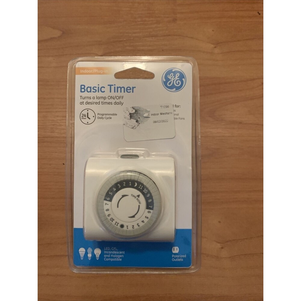 GE 24 Hour Heavy Duty Indoor Plug-In Mechanical Programmable Timer